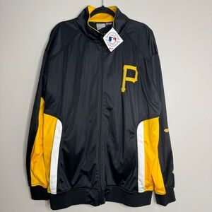 NWT Pittsburgh Pirates Men’s Genuine MLB Merch Black Yellow Full-zip Jacket 2XLT